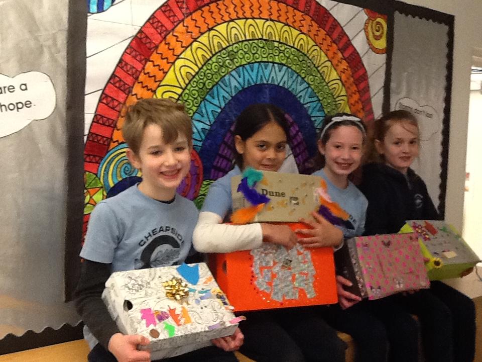 Making our memory boxes on the last day of school lockdown.