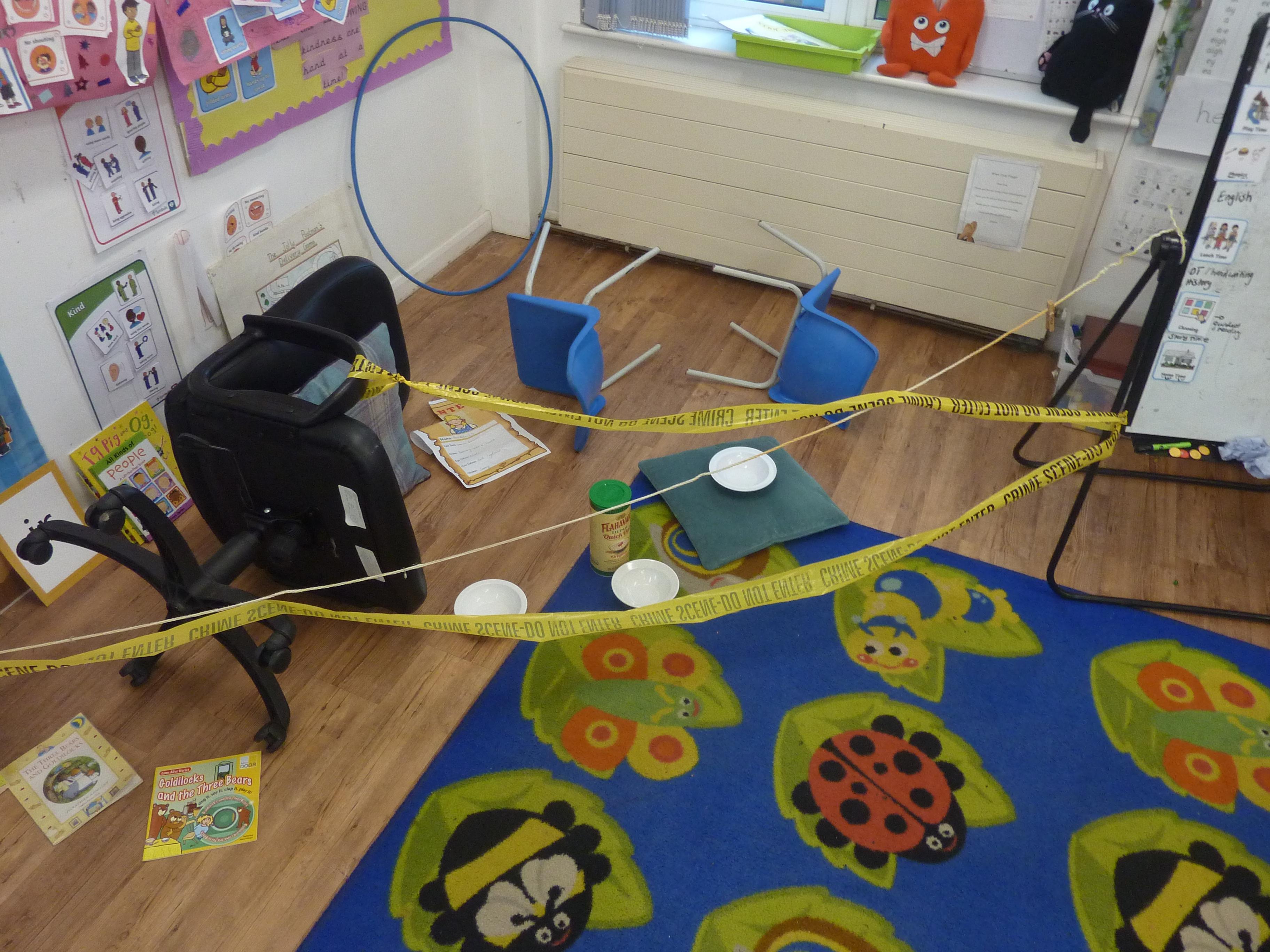 Robin Class helped the three bears solve the mystery of their break-in.
