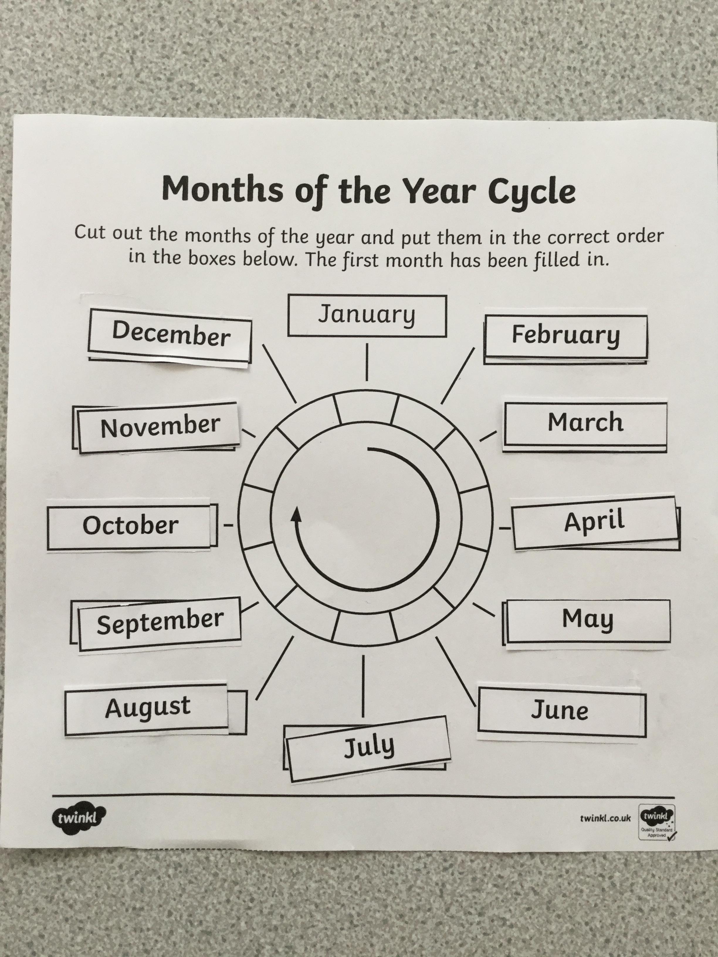 Ordering months of the year
