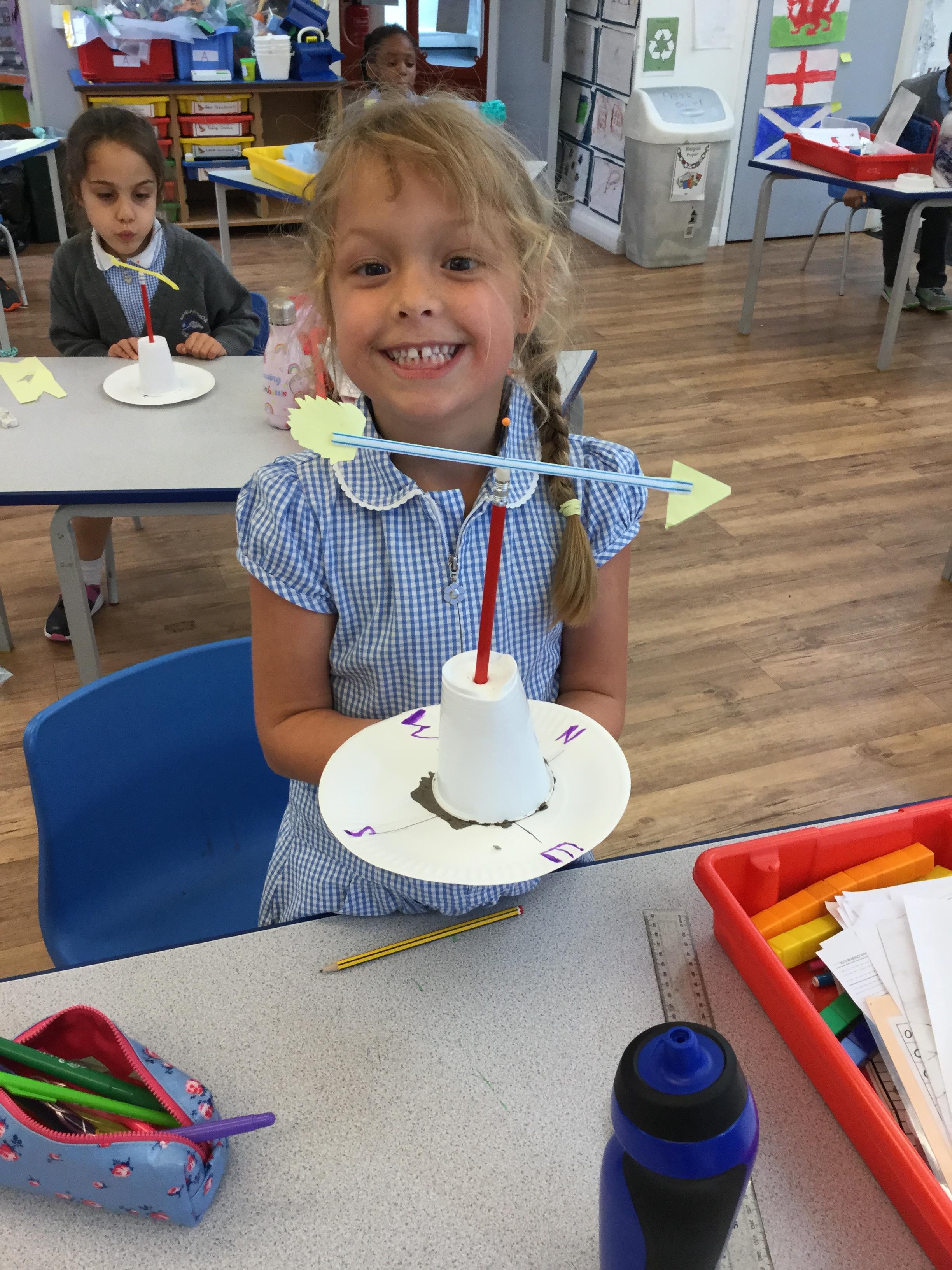 We made wind vanes this week too!